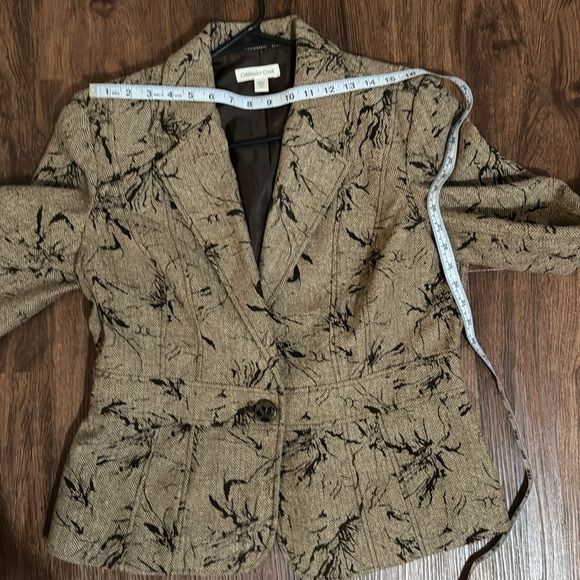 Women’s Coldwater Creek Brown Patterned Riding Jacket. Size 12 - Picture 5 of 7